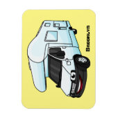 Happy campervan Cartoon Illustration Magnet (Vertikal)