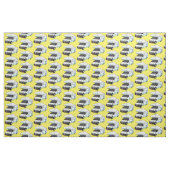 Happy campervan Cartoon Illustration Stoff (Fat Quarter (45,7 x 55,9 cm))