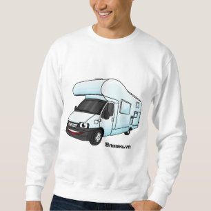Happy campervan Cartoon Illustration Sweatshirt