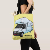 Happy campervan Cartoon Illustration Tasche (Von Nahem)