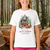 Happy Camping Bär Personalisierter Familienurlaub T-Shirt