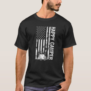Happy Camping Camper American Flag Uns Wandern T-Shirt