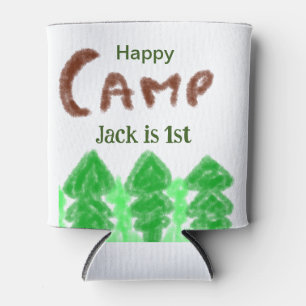 Happy Camping Camper ein Geburtstag Kinder Bäume H Dosenkühler