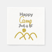 Happy camping camper one birthday kids golden sun