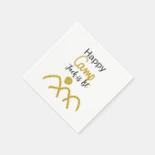 Happy camping camper one birthday kids golden sun serviette (Ecke)