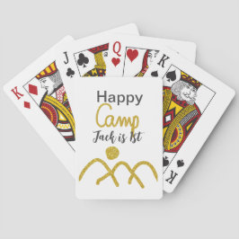 Happy camping camper one birthday kids golden sun spielkarten