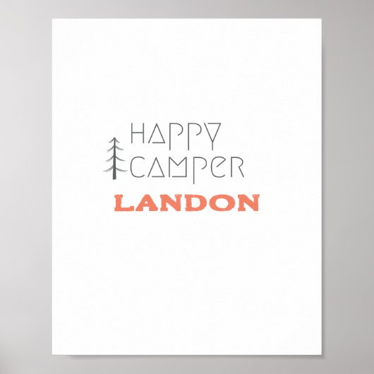 Happy Camping.Individuelle Name. Poster & Prints (Vorne)