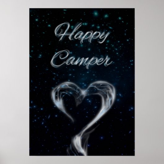 Happy Camping Liebe rauchen Poster (Vorne)