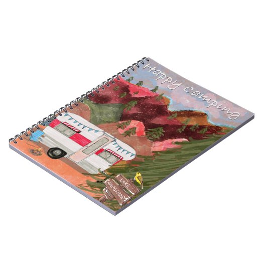 Happy Camping Spiral Notebook Notizblock (Linke Seite)