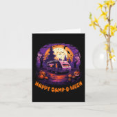 Happy CampOWeen Camping Halloween Kostüm Pumpkin Karte (Gelbe Blume)
