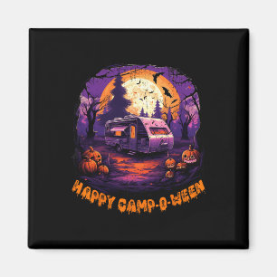 Happy CampOWeen Camping Halloween Kostüm Pumpkin Magnet
