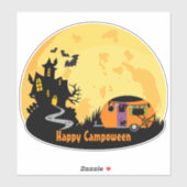 Happy Campoween Spuk Wohnwagen Wohnmobil Aufkleber (Blatt)