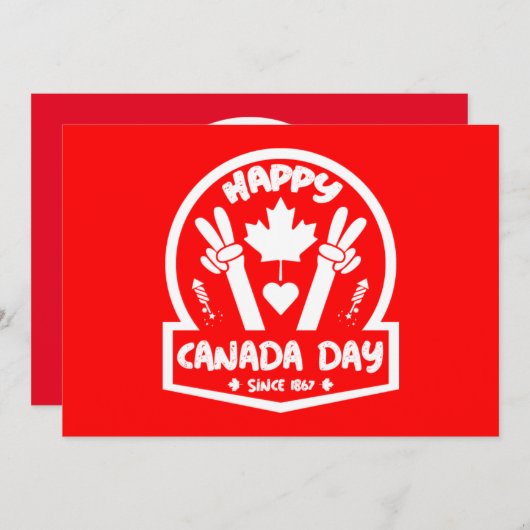 Happy Canada Day 1. Juli Dankeskarte (Vorne/Hinten)