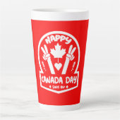 Happy Canada Day 1 Juli Große Kaffee Tasse (Vorderseite)