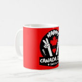 Happy Canada Day 1. Juli Kaffeetasse (Vorderseite Links)
