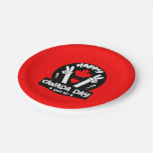 Happy Canada Day 1. Juli Pappteller (Schrägansicht)