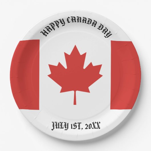 Happy Canada Day 1. Juli Party Pappteller (Vorderseite)