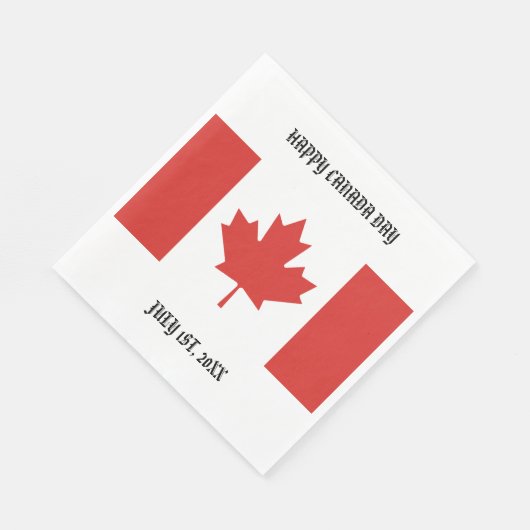 Happy Canada Day 1. Juli Party Serviette (Ecke)