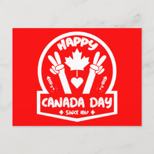 Happy Canada Day 1. Juli Postkarte