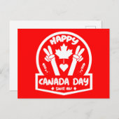 Happy Canada Day 1. Juli Postkarte (Vorne/Hinten)