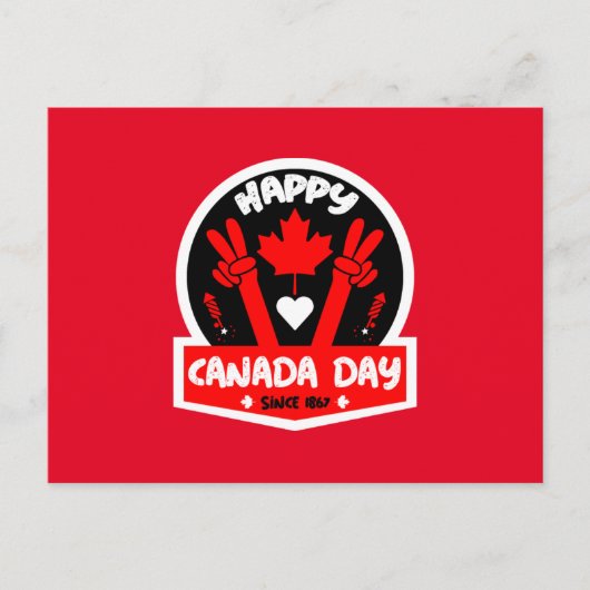 Happy Canada Day 1. Juli Postkarte (Vorderseite)