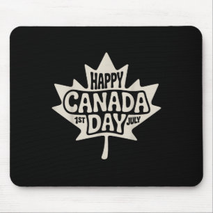Happy Canada Day 2025 Vintage kanadische Flaggenma Mousepad