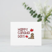 Happy Canada Day 3 Postkarte (Stehend Vorderseite)