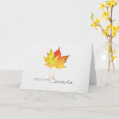 Happy Canada Day Aquarellblatt Karte (Gelbe Blume)