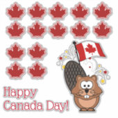 Happy Canada Day Aufkleber (Vorderseite)