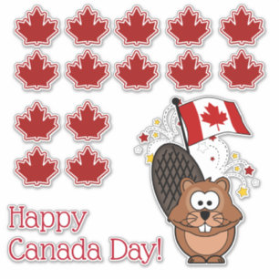 Happy Canada Day Aufkleber