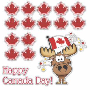 Happy Canada Day Aufkleber