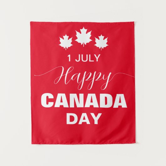 Happy Canada Day Backdrop Wandteppich (Vorderseite)