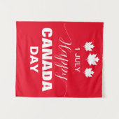 Happy Canada Day Backdrop Wandteppich (Vorderseite (Horizontal))