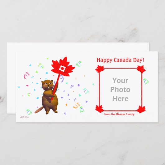 Happy Canada Day Beaver (Vorne/Hinten)