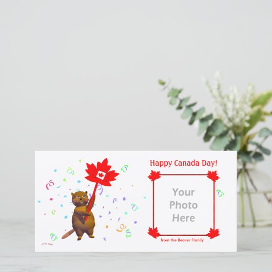 Happy Canada Day Beaver (Stehend Vorderseite)