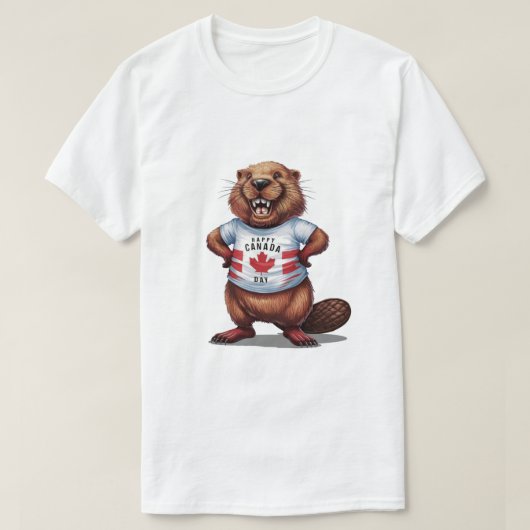 Happy Canada Day Beaver T-Shirt (Design vorne)