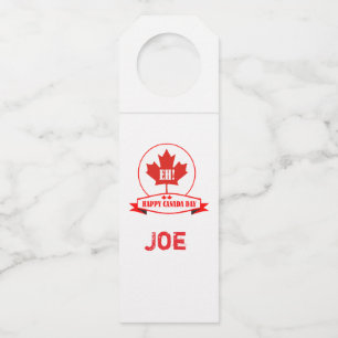 Happy Canada Day Bottle Hanger Flaschenanhänger