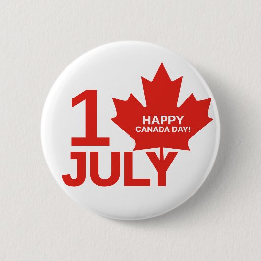 Happy Canada Day Button (Vorderseite)