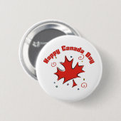 Happy Canada Day Button (Vorne & Hinten)