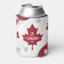 Happy Canada Day Can Cooler