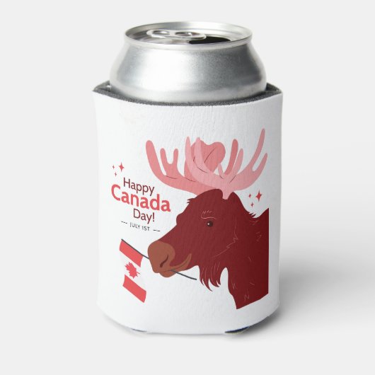 Happy Canada Day Can Cooler Dosenkühler (Kanne Rückseite)