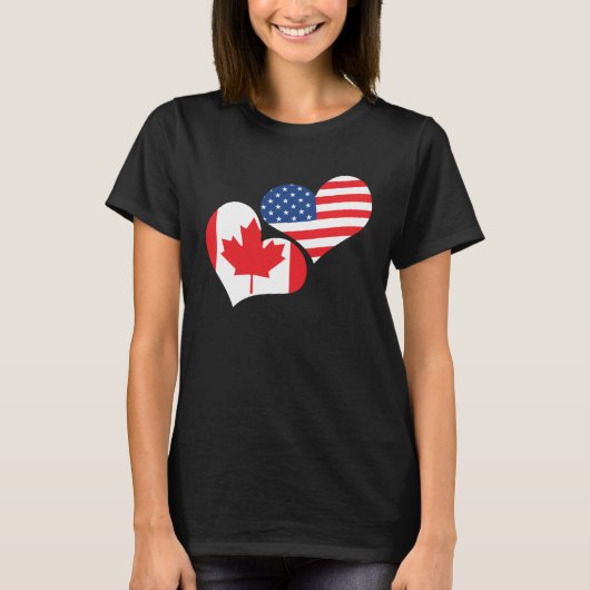 Happy Canada Day Canadian Canada Flag Maple Leaf   T-Shirt (Vorderseite)