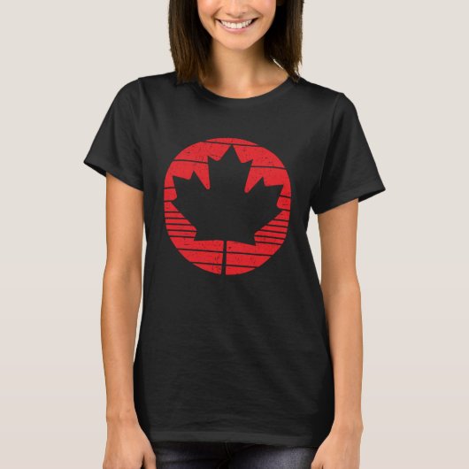 Happy Canada Day Canadian Canada Flag Maple Leaf   T-Shirt (Vorderseite)
