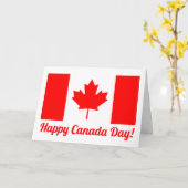 Happy Canada Day Canadian Fahne Grußkarte Karte (Gelbe Blume)