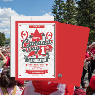 Happy Canada Day Celebration GRILLEN Food Invitati Feiertagskarte