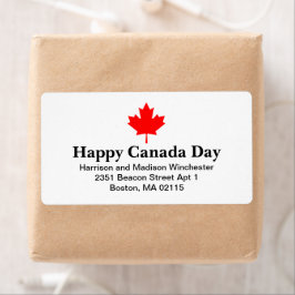 Happy Canada Day Custom Text mit rotem Ahornblatt