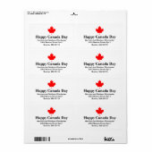 Happy Canada Day Custom Text mit rotem Ahornblatt (Vorne)