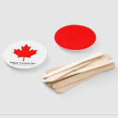 Happy Canada Day Custom Text mit rotem Ahornblatt Fächer (Non-assembled)