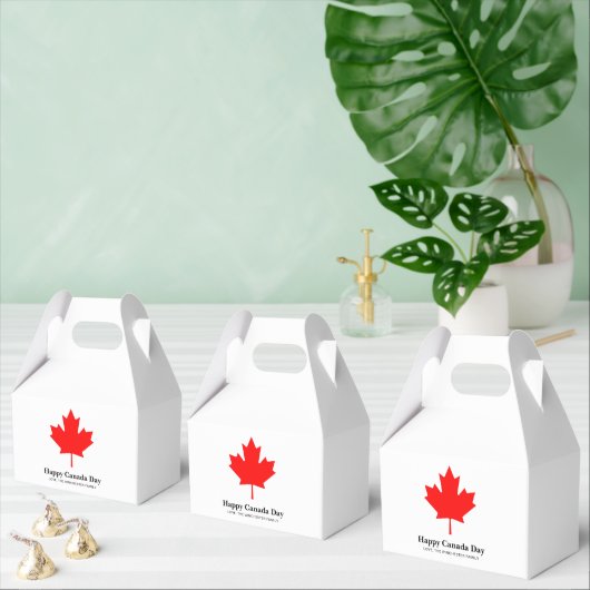 Happy Canada Day Custom Text mit rotem Ahornblatt Geschenkschachtel (Zahlreiche)