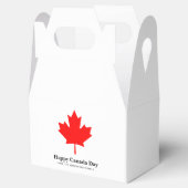 Happy Canada Day Custom Text mit rotem Ahornblatt Geschenkschachtel (Geöffnet)